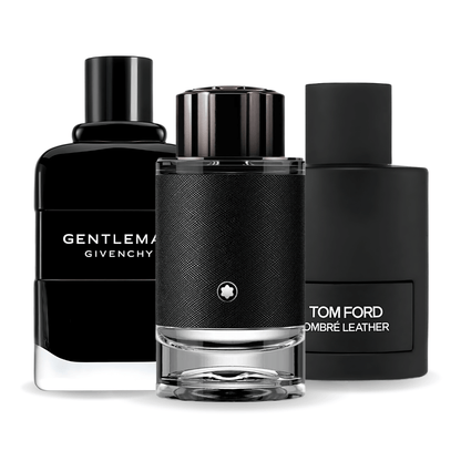 SET DE 3 PERFUMES TOM FORD OMBRÉ LEATHER, GIVENCHY GENTLEMAN, MONTBLANC EXPLORER 100ML