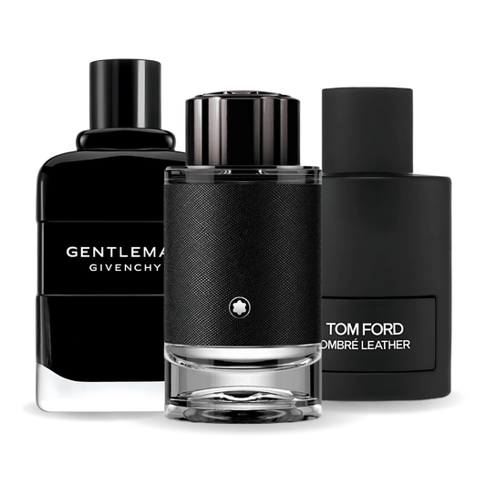 SET DE 3 PERFUMES TOM FORD OMBRÉ LEATHER, GIVENCHY GENTLEMAN, MONTBLANC EXPLORER 100ML