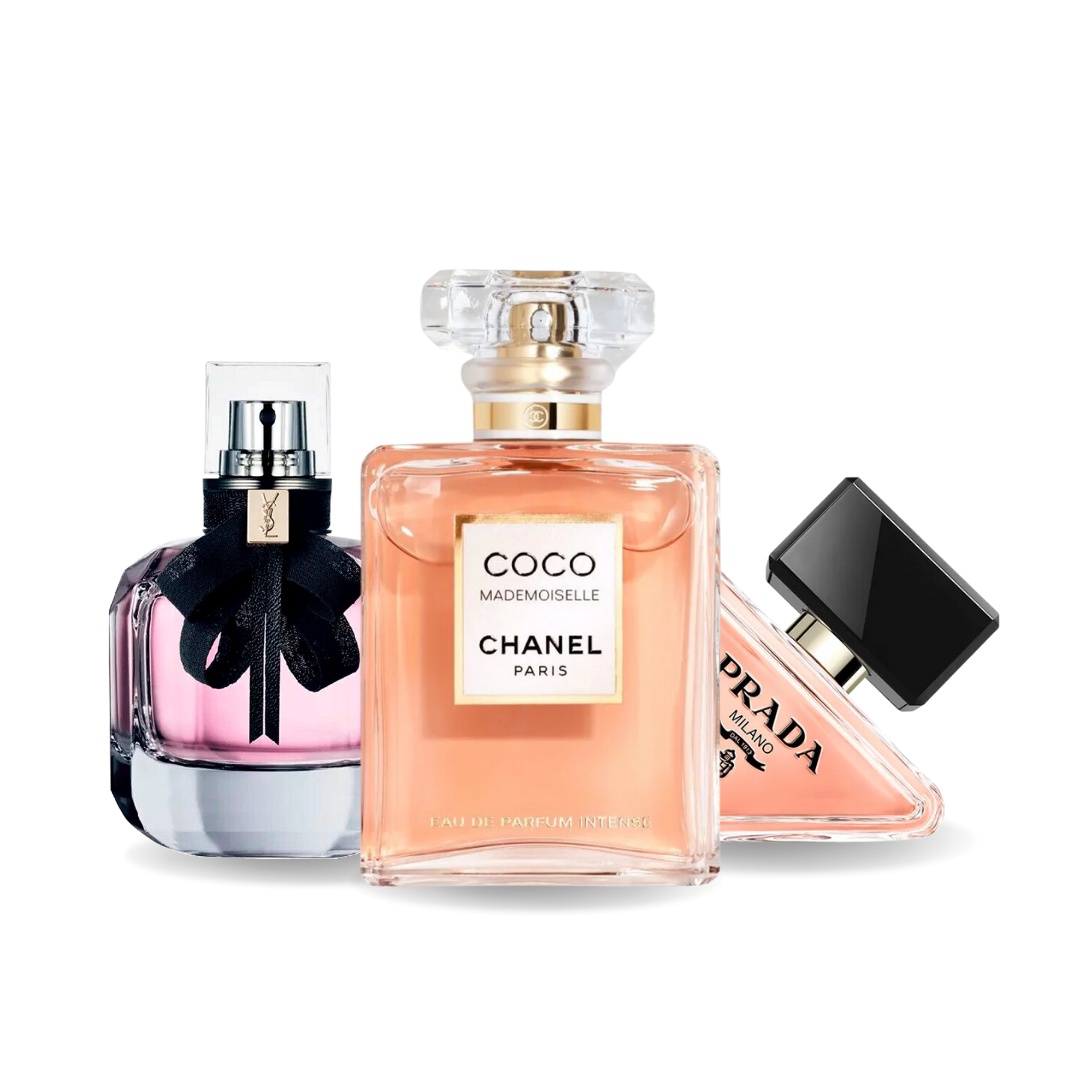 SET DE 3 PERFUMES PRADA PARADOXE, COCO MADEMOISELLE, MON PARIS 100ML