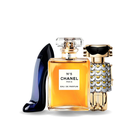 SET DE 3 PERFUMES GOOD GIRL, CHANEL N.º 5, FAME 100ML