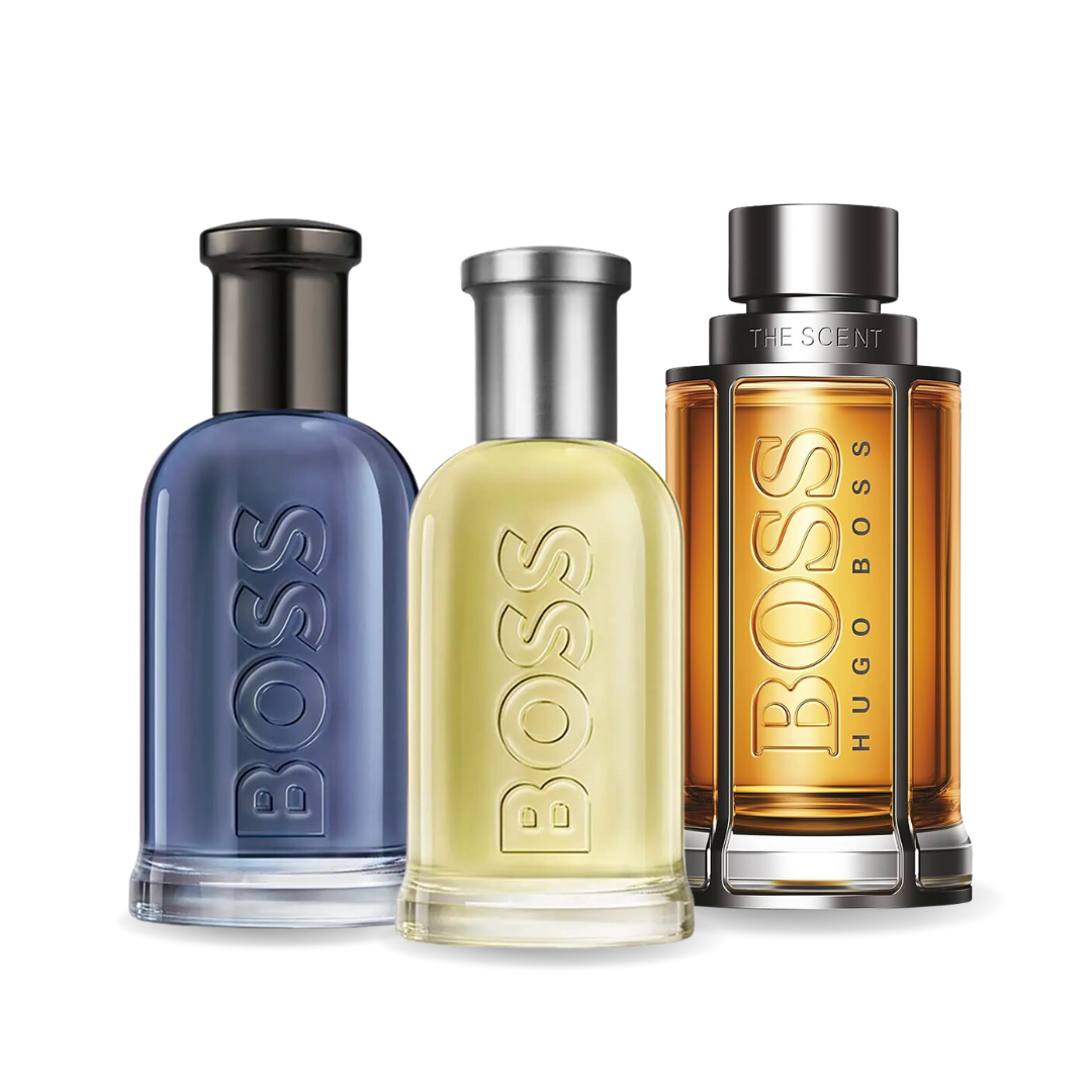 SET DE 3 PERFUMES BOSS BOTTLED, BOSS THE SCENT, BOSS BOTTLED INFINITE 100ML