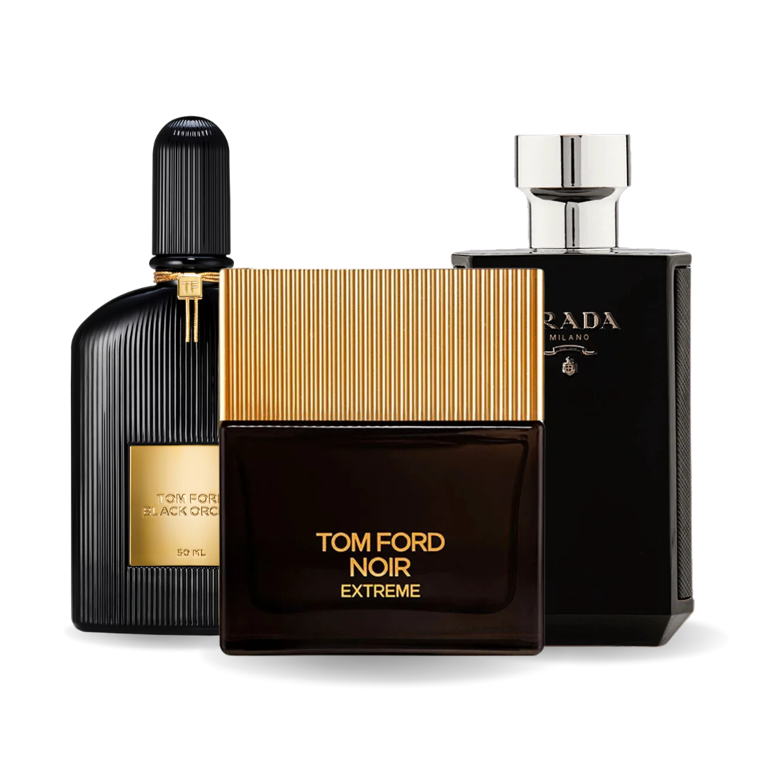 SET DE 3 PERFUMES BLACK ORCHID, NOIR EXTREME, PRADA L'HOMME INTENSE 100ML